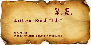 Waitzer Renátó névjegykártya